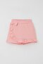 Girl's Shorts Skirt with Bow Accessories and Ruffles, Ages 3-8, Salmon