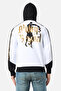 Full Zip Sweatshirt with Contrasting Colors White-Gold - 3