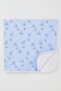 Newborn Baby Blanket with Cute Teddy Bear Figure and Star Pattern, Standard, Blue - 2