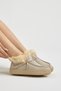 Women's Beige Thermo Sole Suede Look Fur and Tassel Casual Short Boots