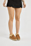 Women's Tan Thermo Sole Suede Look Fur and Tassel Casual Short Boots - 5
