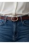 Burgundy Oval Buckle Women's Trouser Belt, Coat Belt, Dress Belt, Shirt Belt