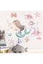 Mermaid Wall Stickers for Girls Bedroom - Peel & Stick Under The Sea Decals