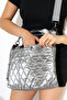 Anthracite Quilted Large Shoulder Crossbody Women's Parachute Fabric Bag - 4