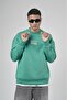 Trend Biz Crew Neck Oversized Front Embroidered Sweatshirt
