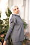 Smoked Knitwear Sweater Combination Dress - 3
