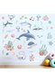 Ocean Sea Wall Stickers for Kids - Peel and Stick Under The Sea Marine Sharks Fish Whale Wall Decals - 3