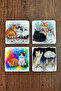 Natural Stone Coasters - Cute Cats Printed Coasters 10X10Cm Ai Stone Coasters 590