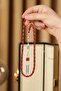 Harmony Series Silver Design Red Fire-I Crimped Amber Prayer Beads - 5