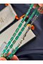 Harmony Series Silver Design Water Green Fire-I Crimped Amber Prayer Beads - 7