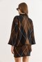Women's Black Mock Neck Sweater Skirt Thick Knitwear Set Tkm-19000468 - 6