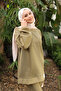Khaki Embroidered Tunic and Pants Set - 3