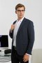 Buttoned Double Pocket Flap Slit Cotton Lycra Men's Jacket - 8