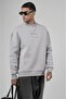 Trend Biz Crew Neck Oversized Front Embroidered Sweatshirt