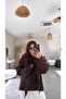 Soft Sweater with Brown Shawl Detail - 3