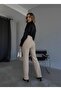 Women's piped Full Stretch Fabric Palazzo Pants Pull-On No Fading - 2