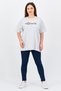 Minnie Mouse Women Crew Neck Short Sleeve Brand Logo T-Shirt, Grey - 4