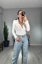 Polo Neck Zippered Blouse, Pack of Shoulder Pad - 4
