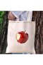 حقيبة قماشية بتصميم Apple Bitten – حقيبة كتف حديثة وبسيطة مطبوع - 2