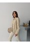 Women's Stone Linen Button Jacket - 3