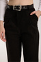 Women's Belt-Detail Suede Carrot Pants - 3