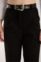 Women's Belt-Detail Suede Carrot Pants - 8