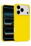 iPhone 17 Pro/18 Pro Case with Velvet Inside Screen and Camera Raised Launch Silicone Protective Cover Yellow