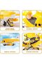 Yellow Cargo Aircraft Toy Set with Diecast Cars - 6