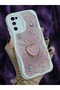 Samsung Galaxy S20 Fe Compatible Stylish Phone Case with Heart-Shaped Pink Glitter, Pearl and Ribbon Details - 5