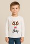 New Year New Year's Eve Santa Claus Christmas Printed Crew Neck Children's Long Sleeve T-Shirt Blouse