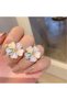 Pastel Multicolored Enamel Flower Stud Earrings - 3
