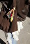 Coquette - Brown Suede Shoulder Bag, Large Size, Large Volume - 7