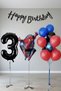 3 Year Old Giant Black Number Balloon Spider-Man Birthday Balloon Set Superhero Themed Economical Set