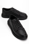 Men's Black Casual Flexible Comfortable Stitched Lightweight Poly Smart Lace-Up Sneakers - 6