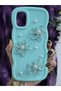 Samsung Galaxy A51 Compatible Water Green Pearl & Tulle Floral Stylish Phone Case - 3
