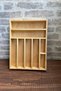 30X40 cm Wooden Cutlery Holder Inside Drawer Dinnerware and Serving Utensils Organizer - 5