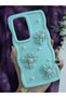 Samsung Galaxy S24 Ultra Compatible Water Green Pearl & Tulle Floral Stylish Phone Case - 5