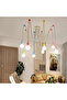 Lustra Cu 6 Pendule E27, Model Spider, Multicolor, Gonga® Multicolor - 3