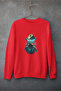 سويت شيرت قطني بأكمام طويلة مطبوع عليه سلحفاة البحر مبطن بالصوف NISEX SWEATSHIRT