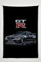 Gamer Wall Covering – Car Themed, High-Quality Fabric, Tapestry Wall Carpet - 2