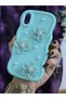 iPhone X / XS Compatible Water Green Pearl & Tulle Floral Stylish Phone Case - 4