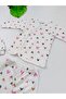 3-Piece Heart Patterned Beret Baby Girl Newborn Bodysuit Set - 7