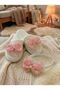 Women's Powder Lace Detailed Bowknot Maternity Crown Slippers Set - 3