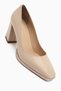 Doriana Beige Blunt Toe Women's Heeled Shoes - 4