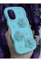 Samsung Galaxy A32 Compatible Water Green Pearl & Tulle Floral Stylish Phone Case - 4