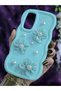 Samsung Galaxy A54 Compatible Water Green Pearl & Tulle Floral Stylish Phone Case - 3