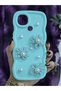Oppo A15S / Oppo A15 Compatible Water Green Pearl & Tulle Floral Stylish Phone Case