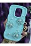 Xiaomi Redmi Note 9 Compatible Water Green Pearl & Tulle Floral Stylish Phone Case - 2