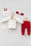 Set of 5 with Heart Collar Baby Girl Newborn 5 Piece Hospital Release Bodysuit Set - 2