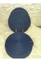 Navy Blue, Glitter-Edged 33 cm Placemat Set, American Style, 6 Pieces